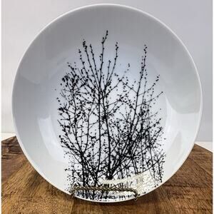 Vintage Vera for Mikasa the Birches Black L1078 Japan 7 5/8 Soup Bowl Lot Of 9